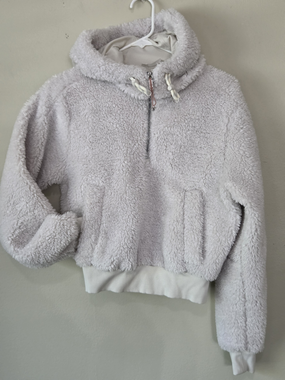 Lululemon Oh So Sherpa Half Zip Hoodie Trench Teddy Fleece Size 2